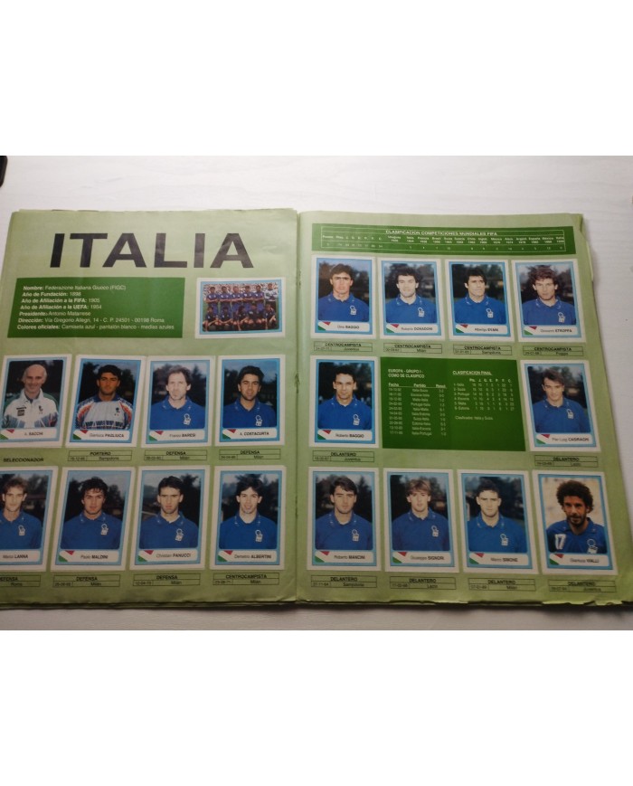 Campeonato Mundial de Futbol USA 94 Maradona  - Album de Cromos Completo