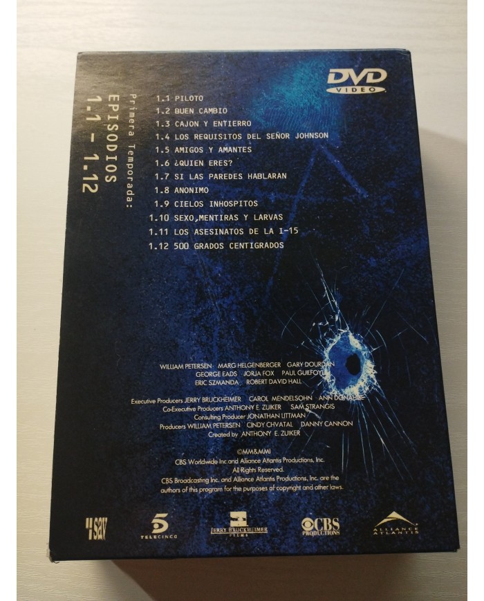 CSI Las Vegas Primera Temporada Episodios 1.1-1.12 - 3 x DVD Español Ingles Am