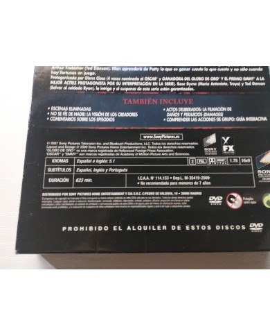 Damages Primera Temporada Completa Glenn Close - DVD Español Ingles Region 2 Am