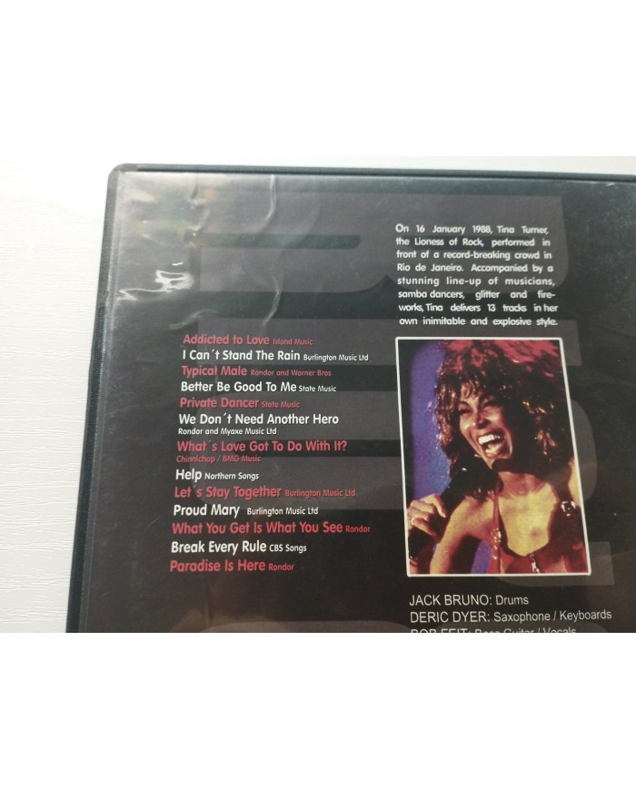 Tina Turner Rio 88 Live In Concert Rio de JAneiro 75 min - DVD Region All  All Regions DVD