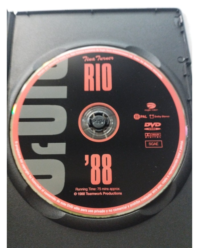 Tina Turner Rio 88 Live In Concert Rio de JAneiro 75 min - DVD Region All  All Regions DVD