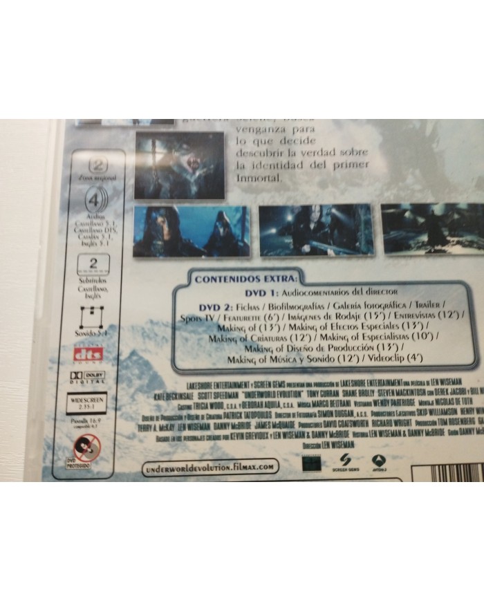 Underworld Evolution Ed Especial Beckinsale - 2 x DVD Español Ingles Reg 2 Am