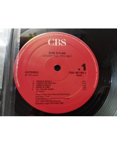Bob Dylan Under The Red Sky CBS 1990 Spain Press - LP Vinilo 12" VG/VG Am Bob Dylan Under The Red Sky CBS 1990 Spain Press - LP Vinilo 12" VG/VG Am