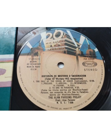 Alan Parsons Project Tales of Mistery And Imagination 170842 LP 12" Vinilo VG/VG Alan Parsons Project Tales of Mistery And Imagination 170842 LP 12" Vinilo VG/VG