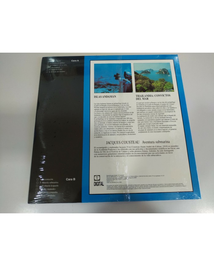 Jacques Cousteau Islas Andaman Convictos Mar Aventura Submarina LASERDISC LD 2T Jacques Cousteau Islas Andaman Convictos Mar Aventura Submarina LASERDISC LD 2T