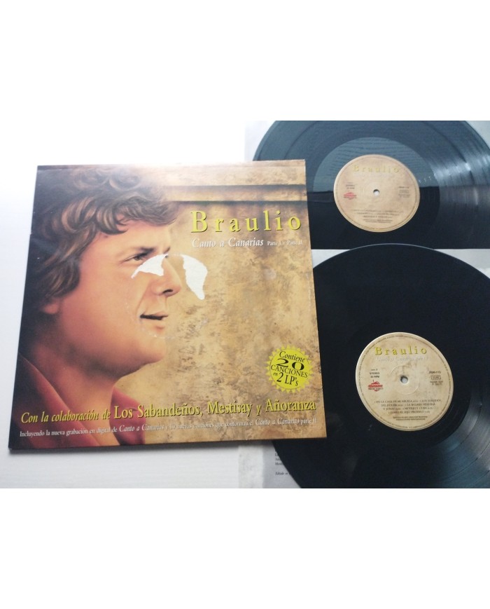 Braulio Canto A Canarias Parte I y II 1995 Manzana - 2 x LP 12" Vinilo G+/VG