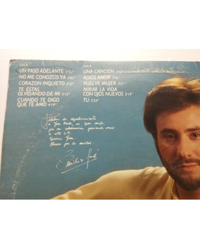 Emilio Jose Un Paso Adelante 1983 Hispavox 160019 - LP 12" Vinilo G+/VG Emilio Jose Un Paso Adelante 1983 Hispavox 160019 - LP 12" Vinilo G+/VG