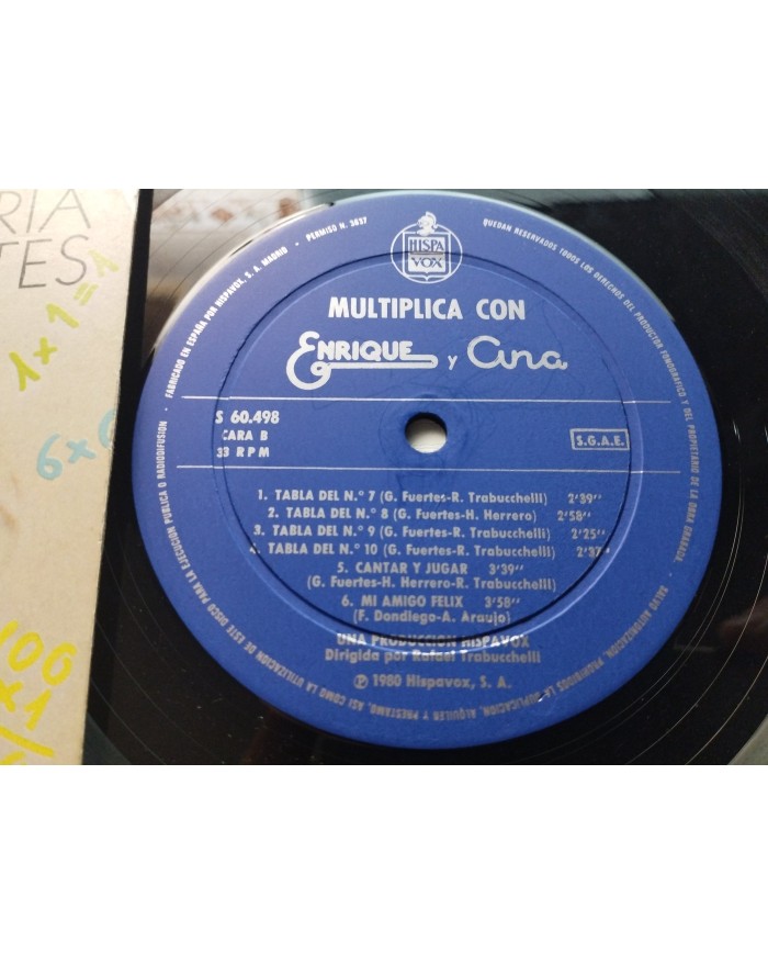 ENRIQUE Y ANA MULTIPLICA CON GLORIA FUERTES 1980 - LP Vinilo 12" G+/G+