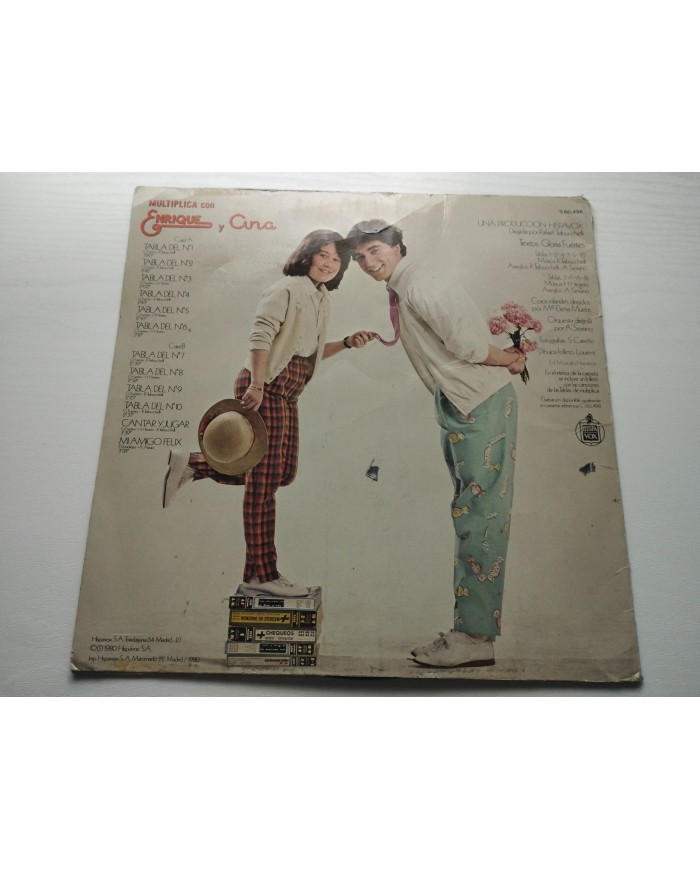 ENRIQUE Y ANA MULTIPLICA CON GLORIA FUERTES 1980 - LP Vinilo 12" G+/G+