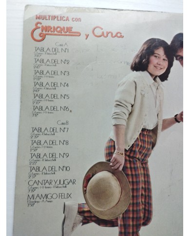 ENRIQUE Y ANA MULTIPLICA CON GLORIA FUERTES 1980 - LP Vinilo 12" G+/G+ ENRIQUE Y ANA MULTIPLICA CON GLORIA FUERTES 1980 - LP Vinilo 12" G+/G+