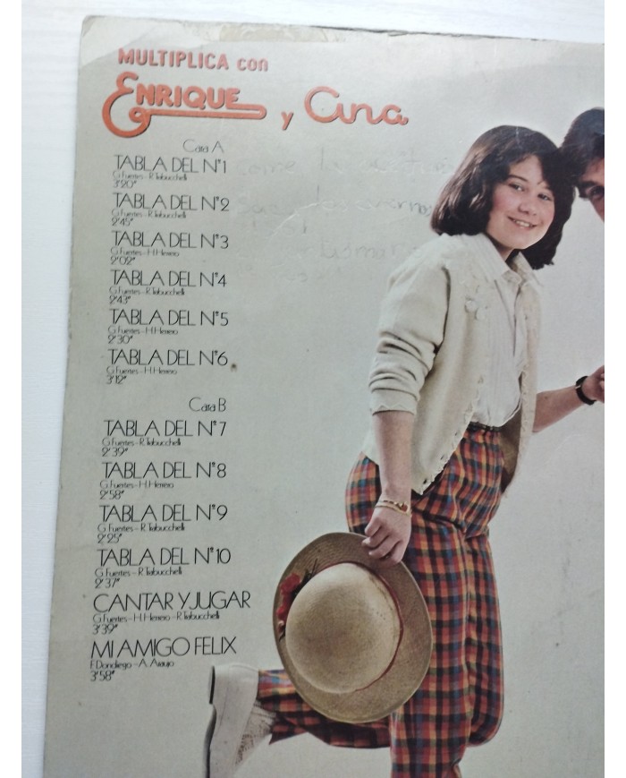 ENRIQUE Y ANA MULTIPLICA CON GLORIA FUERTES 1980 - LP Vinilo 12" G+/G+