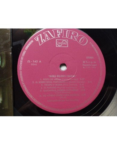 Maria Dolores Pradera Los Gemelos Zafiro 1974 ZL145 - LP Vinilo 12" VG/VG Maria Dolores Pradera Los Gemelos Zafiro 1974 ZL145 - LP Vinilo 12" VG/VG