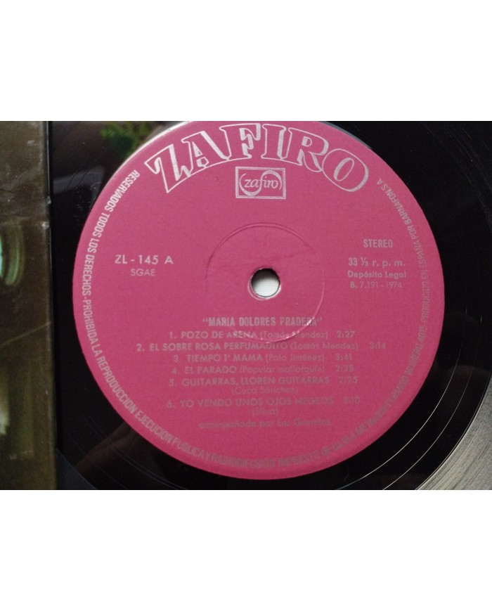 Maria Dolores Pradera Los Gemelos Zafiro 1974 ZL145 - LP Vinilo 12" VG/VG