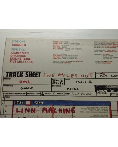 Mike Oldfield Five Miles Out Virgin I-204500 Spain Press LP Vinilo 12" VG/VG Mike Oldfield Five Miles Out Virgin I-204500 Spain Press LP Vinilo 12" VG/VG