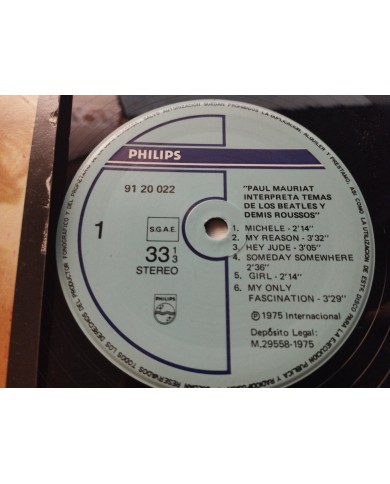 PAUL MAURIAT INTERPRETA TEMAS THE BEATLES DEMIS 9120022 LP VINILO 12" VG/VG 1975 PAUL MAURIAT INTERPRETA TEMAS THE BEATLES DEMIS 9120022 LP VINILO 12" VG/VG 1975