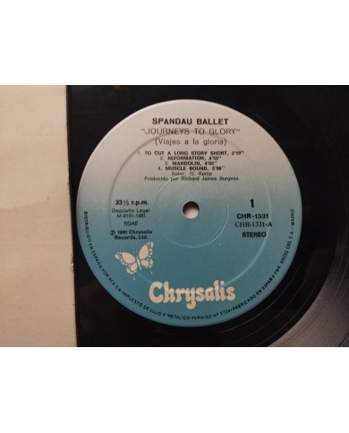 Spandau Ballet Journeys To Glory 1981 Chrysalis CHR1331 - LP Vinilo 12" VG/VG 2T Spandau Ballet Journeys To Glory 1981 Chrysalis CHR1331 - LP Vinilo 12" VG/VG 2T