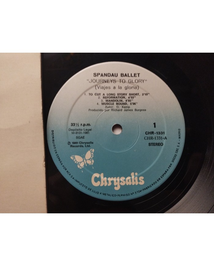 Spandau Ballet Journeys To Glory 1981 Chrysalis CHR1331 - LP Vinilo 12" VG/VG 2T