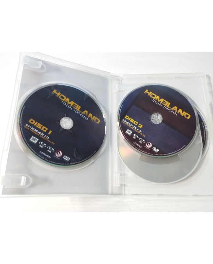 Homeland Tercera Temporada 3 Completa - 4 x DVD Español Ingles 3T