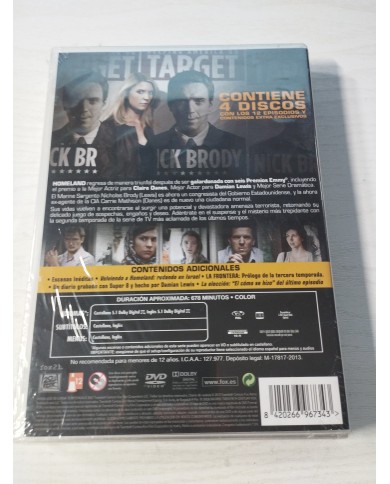 Homeland Segunda Temporada 2 Completa - 4 x DVD Español Ingles Nueva 3T