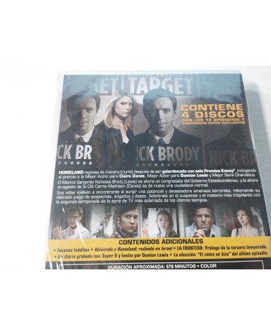 Homeland Segunda Temporada 2 Completa - 4 x DVD Español Ingles Nueva 3T