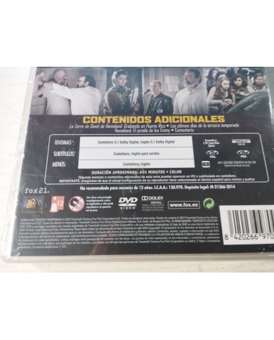Homeland Tercera Temporada 3 Completa - 4 x DVD Español Ingles Nueva 3T
