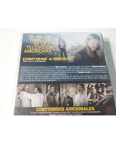 Homeland Tercera Temporada 3 Completa - 4 x DVD Español Ingles Nueva 3T