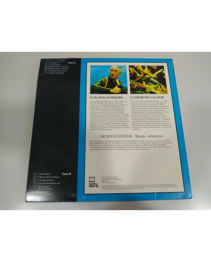Jacques Cousteau El Planeta Sumergido Noche del Calamar - LASERDISC LD - 2T Jacques Cousteau El Planeta Sumergido Noche del Calamar - LASERDISC LD - 2T