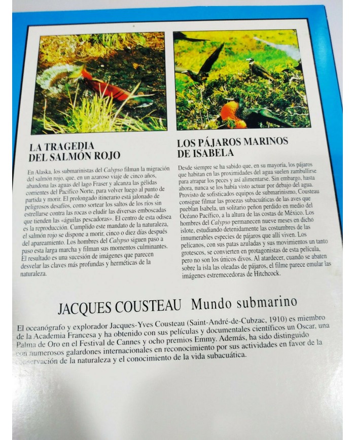 Jacques Cousteau Tragedia Salmon Rojo Pajaros Marinos Isabela LASERDISC LD - 2T Jacques Cousteau Tragedia Salmon Rojo Pajaros Marinos Isabela LASERDISC LD - 2T