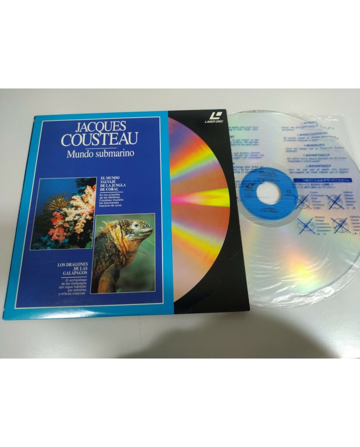 Jacques Cousteau Dragones Galapagos Jungla de Coral - LASERDISC LD - 2T