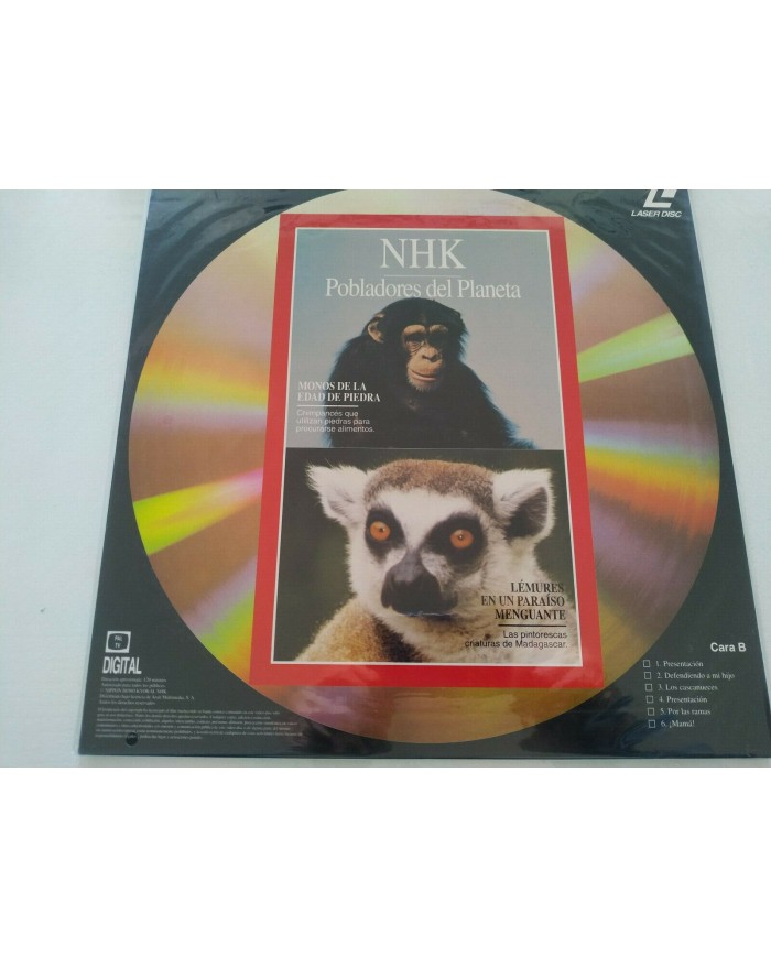 NHK Pobladores del Planeta Dragon Komodo Gaviota Lemures Mono LASERDISC Nuevo 2T NHK Pobladores del Planeta Dragon Komodo Gaviota Lemures Mono LASERDISC Nuevo 2T
