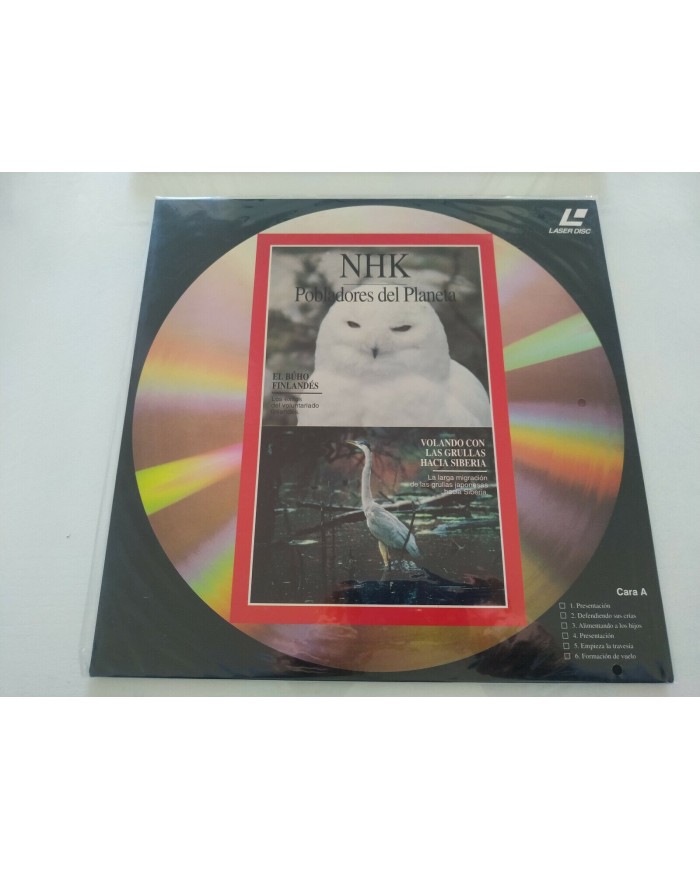 NHK Pobladores del Planeta Buho Pajaros Grulla Rinoceronte - LASERDISC LD - 2T NHK Pobladores del Planeta Buho Pajaros Grulla Rinoceronte - LASERDISC LD - 2T