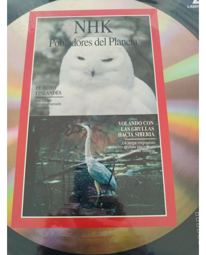 NHK Pobladores del Planeta Buho Pajaros Grulla Rinoceronte - LASERDISC LD - 2T NHK Pobladores del Planeta Buho Pajaros Grulla Rinoceronte - LASERDISC LD - 2T