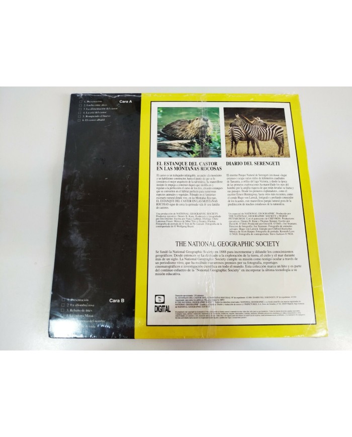 National Geographic Diario del Serengeti Estanque Castor LASERDISC LD Nuevo 2T