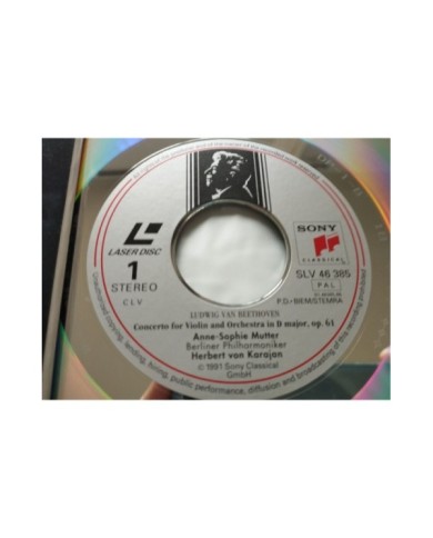 Beethoven Violin Concerto Karajan Sony 1991 - LASERDISC LD - 2T Beethoven Violin Concerto Karajan Sony 1991 - LASERDISC LD - 2T