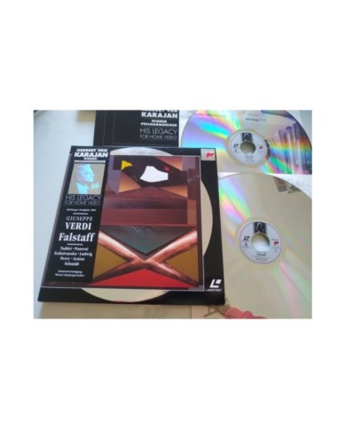 Verdi Falstaff Karajan Sony 1991 Taddei Panerai Kabaivanska - 2 x LASERDISC LD Verdi Falstaff Karajan Sony 1991 Taddei Panerai Kabaivanska - 2 x LASERDISC LD