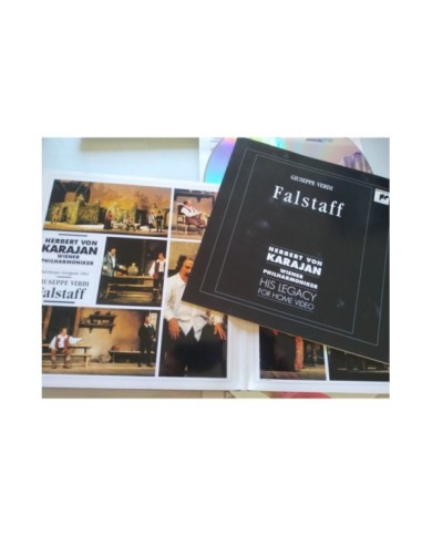 Verdi Falstaff Karajan Sony 1991 Taddei Panerai Kabaivanska - 2 x LASERDISC LD Verdi Falstaff Karajan Sony 1991 Taddei Panerai Kabaivanska - 2 x LASERDISC LD