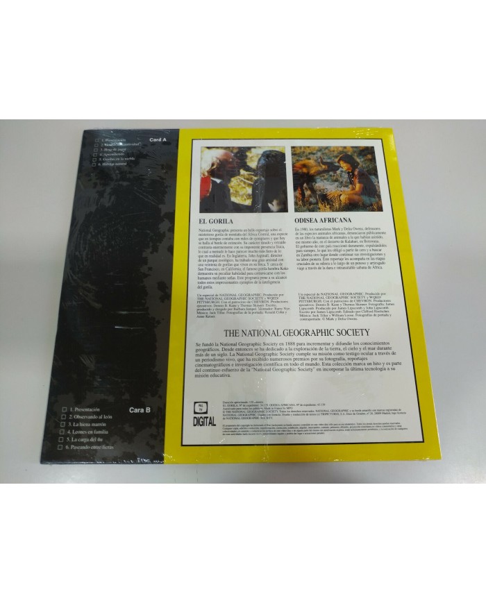 National Geographic El Gorila Odisea Africana - LASERDISC LD Nuevo - 2T National Geographic El Gorila Odisea Africana - LASERDISC LD Nuevo - 2T