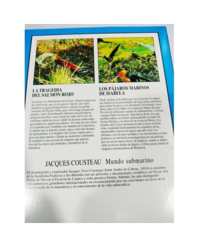 Jacques Cousteau Tragedia Salmon Rojo Pajaros Marinos Isabela LASERDISC LD - 2T Jacques Cousteau Tragedia Salmon Rojo Pajaros Marinos Isabela LASERDISC LD - 2T