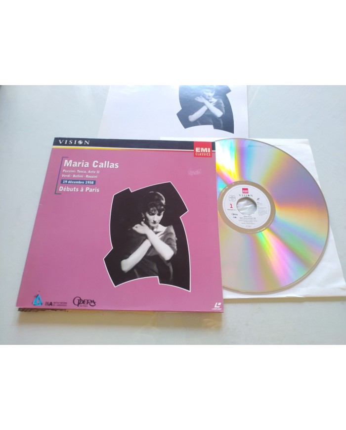 Maria Callas Debuts a Paris 1958 Puccini Tosca Verdi 1991 - LASERDISC LD - 2T