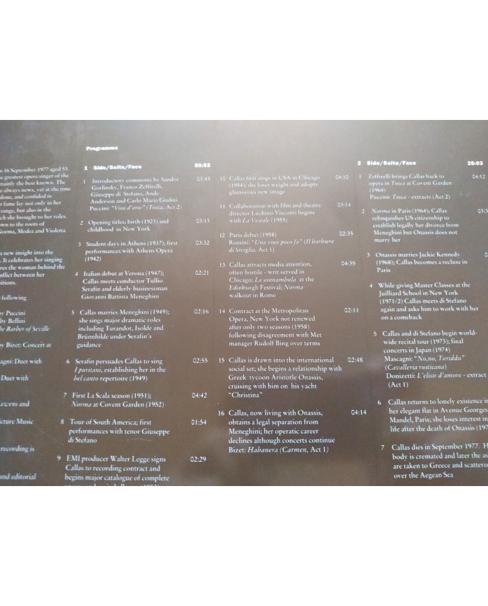 Maria Callas Life And Art EMI 1991 pmi - LASERDISC LD - 2T