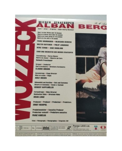 Wozzeck Berg Abbado Dresen Wiener Staatsoper - LASERDISC LD - 2T Wozzeck Berg Abbado Dresen Wiener Staatsoper - LASERDISC LD - 2T