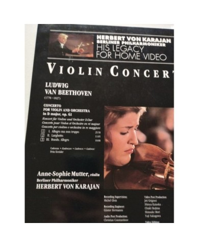 Beethoven Violin Concerto Karajan Sony 1991 - LASERDISC LD - 2T Beethoven Violin Concerto Karajan Sony 1991 - LASERDISC LD - 2T