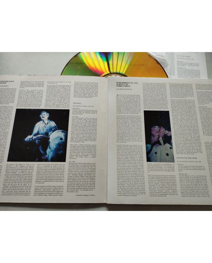 Leoncavallo Pagliacci Domingo Stratas Pons Pretre Zeffirelli - LASERDISC LD - 2T