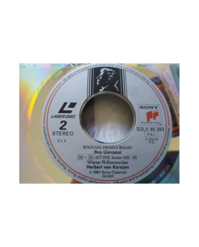 Mozart Don Giovanni Karajan Sony 1991 Ramey Tomowa Sintow - 2 x LASERDISC LD Am Mozart Don Giovanni Karajan Sony 1991 Ramey Tomowa Sintow - 2 x LASERDISC LD Am