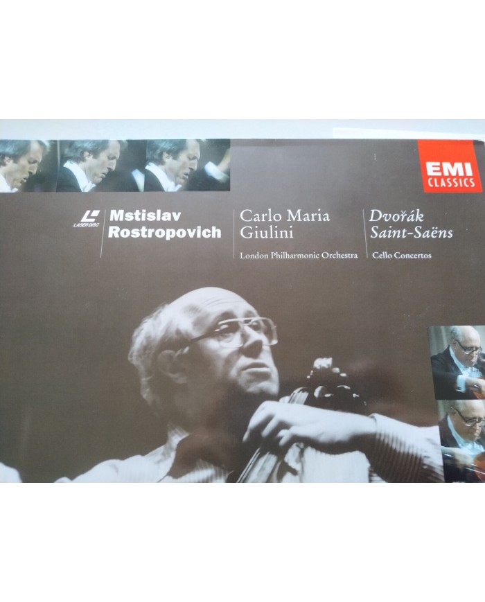 Mstislav Rostropovich Dvorak Saint Saens Carlo Maria Giulini - LASERDISC LD