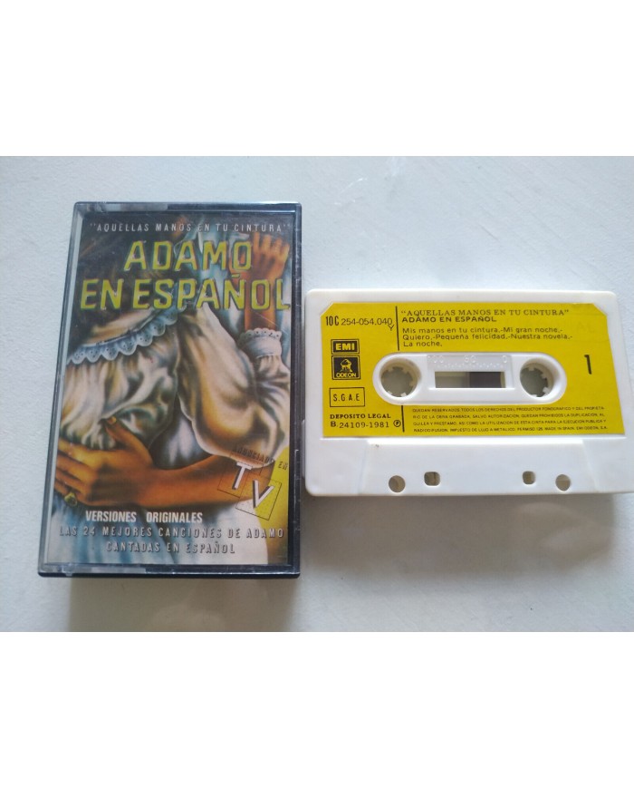 Adamo en Español Aquellas Manos en Tu Cintura EMI 1981 - Cinta Tape Cassette Adamo en Español Aquellas Manos en Tu Cintura EMI 1981 - Cinta Tape Cassette