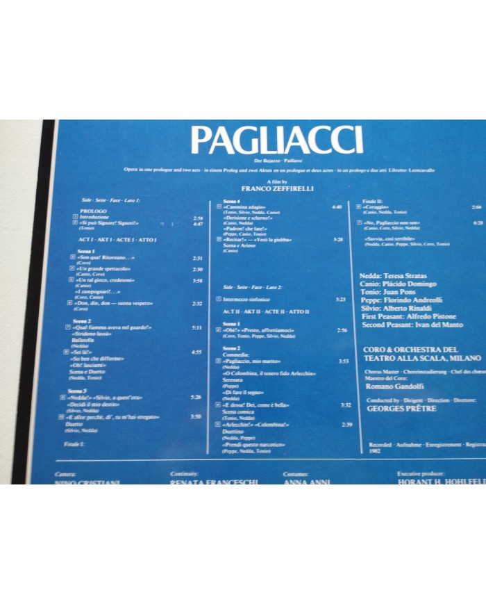 Leoncavallo Pagliacci Domingo Stratas Pons Pretre Zeffirelli - LASERDISC LD - 2T