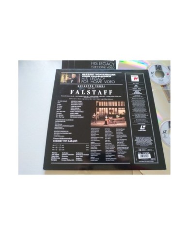 Verdi Falstaff Karajan Sony 1991 Taddei Panerai Kabaivanska - 2 x LASERDISC LD Verdi Falstaff Karajan Sony 1991 Taddei Panerai Kabaivanska - 2 x LASERDISC LD