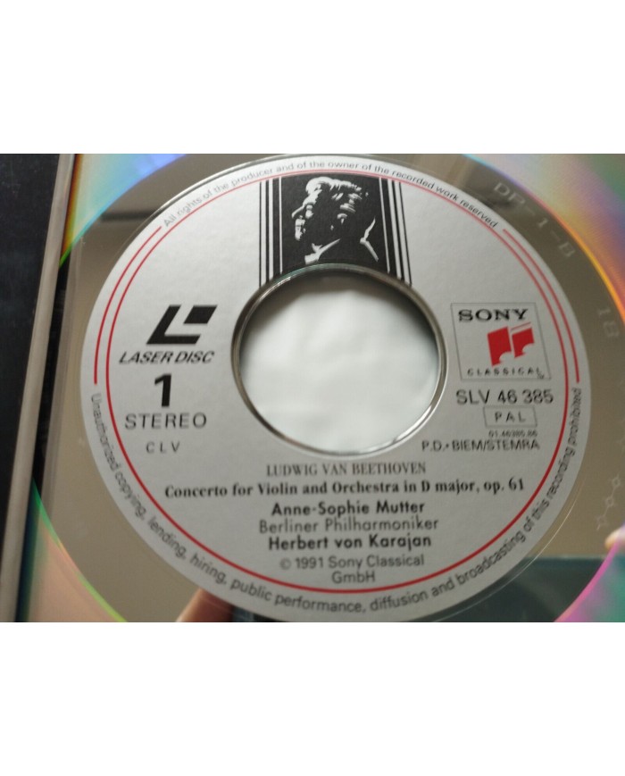 Beethoven Violin Concerto Karajan Sony 1991 - LASERDISC LD - 2T