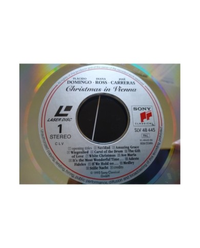 Christmas In Vienna Diana Ross Placido Domingo Jose Carreras 1992 - LASERDISC LD Christmas In Vienna Diana Ross Placido Domingo Jose Carreras 1992 - LASERDISC LD